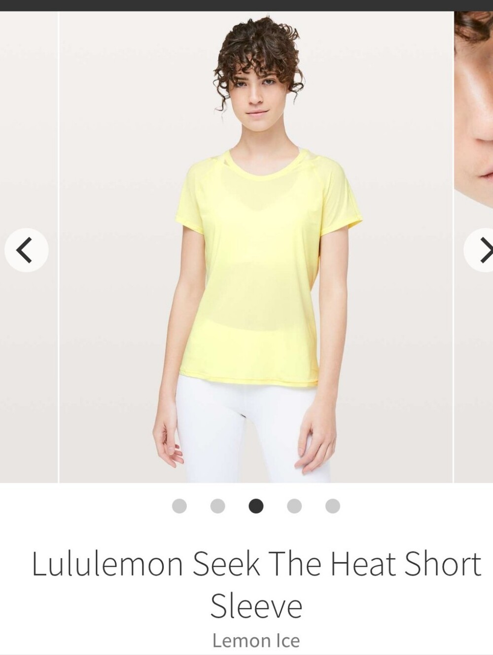 Lululemon Seek The Heat Short Sleeve Top - Lemon Ice Sz 10